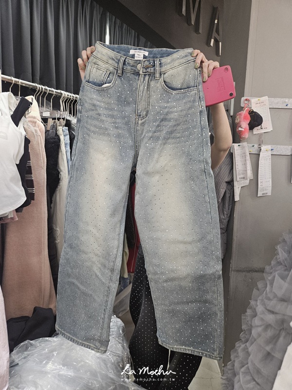 (限量商品)黑鑽牛仔長褲